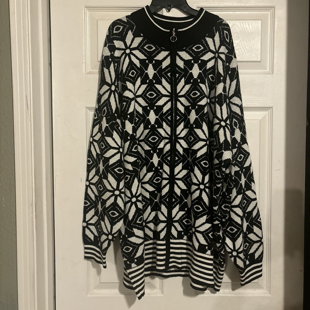 Lane Bryant Monochrome Knit Cardigan,sweater - Picture 4 of 14